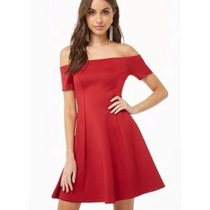 Forever 21 Off-The-Shoulder Mini Dress